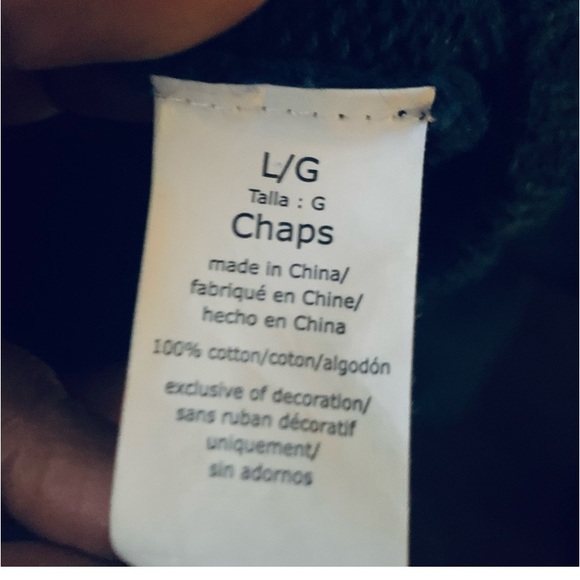 CHAPS MEN BLUE PULLOVER SWEATER - Picture 6 of 7